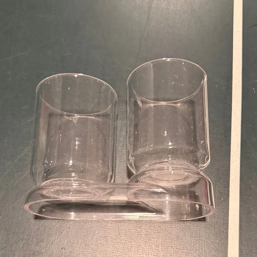 Clear Plastic bathroom containers